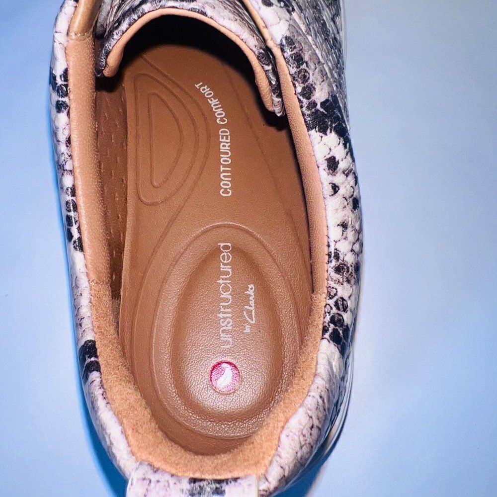Clarks Un Maui Lace Natural Snake Unstructured 15764 Beige Women's 6 - Picture 8 of 11